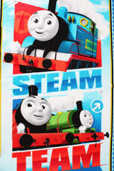 湯瑪士小火車湯瑪斯和他的朋友布料絎縫珍品面板 24 英寸 x 44 英寸